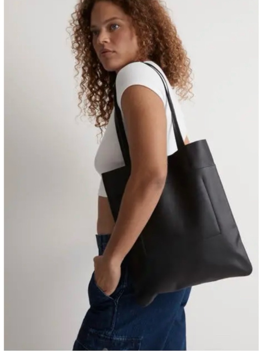 MADEWELL
Leather Tote Bag - True Black ~ NWT